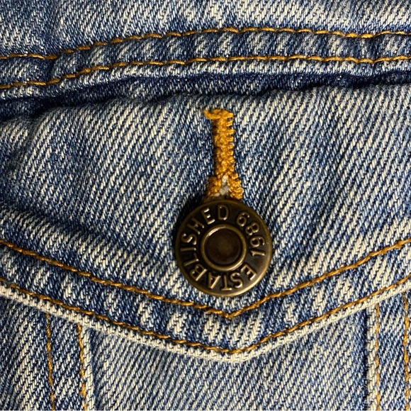 The Childrens Place Denim Youth Girl's Blue Cotton Blend Jeans Jacket Sz L 10-12 - Picture 7 of 10